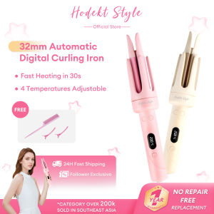 HODEKT Digital Auto Curler 32MM Temperature Control Ceramic Curling Iron Multi-Function Hair Styler
