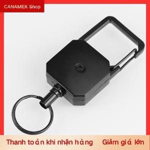 CS 1 cái dây thép dây khả năng phục hồi cao có thể thu vào móc chìa khóa ngoài trời Carabiner
