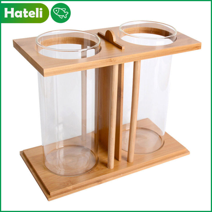 Cá bể cá hateli hồ cá để bàn mini hồ cá tre sáng tạo