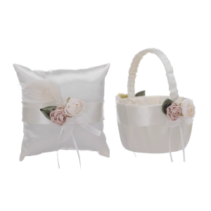 Wedding Lace Rings Basket for Wedding Parties and Celebrations Exquisite Wedding Rings Bearer Basket Punnet Bows