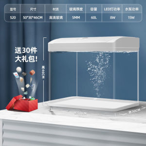 Aquarium Tank Fish Tank Full Set Table Top Fish Tank Set Aquarium Fish Aquarium Small Fish Tank Fish Tank Living Room Home Medium and Large 鱼缸