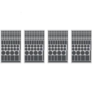 4 Sheets Multiuse Blackouts Sticker For Air Conditioner TV LED Light Sources Adhesive Dimming Light Blocking Decal