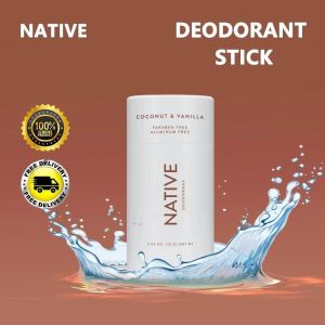 Native Deodorant 72 Hour Odor Deodorant Stick 75g Coconut & Vanilla - Deodorant For Women And Men