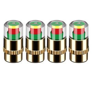 4Pcs Motorcycle Car Tire Pressure Monitor Valve Cap Tyre Pressure Sensor Alert Inspection Tool Tire