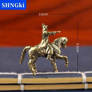 [COD] 🔥🔥🔥SHNGki Brass cưỡi ngựa bức tượng nhỏ Máy tính để bàn đồ trang trí nhân vật kim loại bức tượng nhỏ trang trí nội thất thủ công phụ kiện