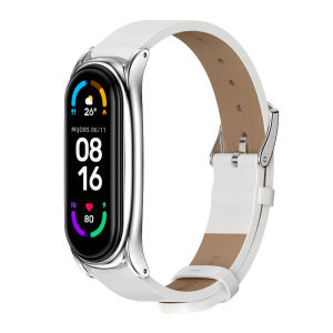 MIJOBS Mi Smart Band 8 9 Dây Đeo Cho Xiaomi Mi Band 5 / Mi Band 6 / Mi Band 8 / Mi Band 7/Mi Smart Band 6 Dây Đeo Cổ Tay Cho Mi Band 4 Vòng Đeo Tay Dây Đeo Cổ Tay Bằng Da PU Dây Đeo Đồng Hồ Cho Mi Band 3 NFC Phiên Bản Toàn Cầu phụ Kiện Smart Band 7 8