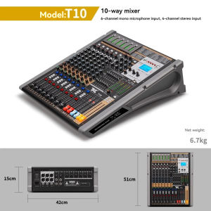 TKLT12 four group mixing console digital professional stage performance dual effect DSP mixer OTG sound card live broadcast sound control console new small conference recording 1012