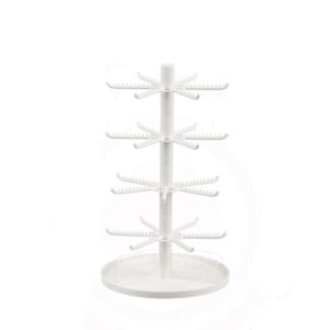 FLEURS 2/3/4 lớp Ổn định Hình cây Đa chức năng Hộp đựng trang sức Trang sức treo Giá đỡ Bông tai Giá trưng bày trang sức có thể tháo rời Kệ vòng cổ xoay Nhẫn gia đình giá