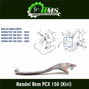 Handel Rem PCX 150 (Kiri) - Handle Tuas Pegangan Lever Rim Belakang Honda ADV PCX 150 160 Silver