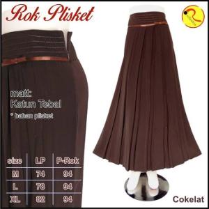 Bisa COD Rok Plisket Panjang Wanita Bahan Tebal / Rok Kerja Kantor Pinggang Resleting