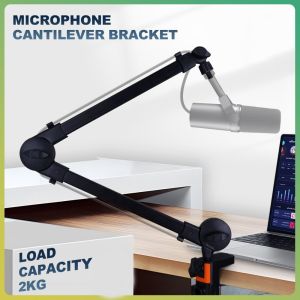 DFGFIN 360° Rotation Microphone Boom Arm Universal Adjustable Arm Mic Stand Professional Grade Sturdy Desktop Stand Podcasting