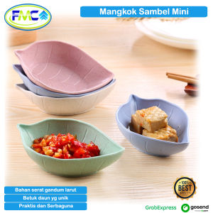Mangkok Sambal Mini Plastik Jerami Mangkuk Daun Tempat Saos Kecap Tempat Penyimpanan Mini
