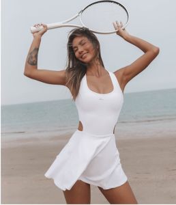 2023 Phụ Nữ Quần Vợt Thể Thao Dresses Yoga chạy thoáng khí Đàn Hồi Tập Thể Dục Bộ đồ mặc ngoài trời Set Tracksuit đồ thể thao tập gym Chặt Chẽ