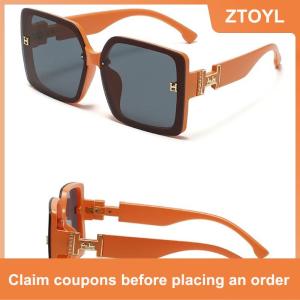 【ZTOYL】 Chống tia cực tím vuông của phụ nữ Kính mát thời trang lớn khung lái xe Kính uv400 eyewears