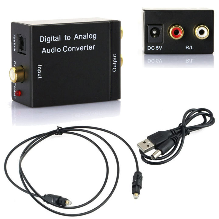 Digital to Analog Audio Converter Optical Fiber Toslink Signal