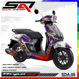 Decal Stiker Honda STYLO 160 FULL BODY FULLBLOK - Sticker STYLO 160 Desain Terbaru SDA.06