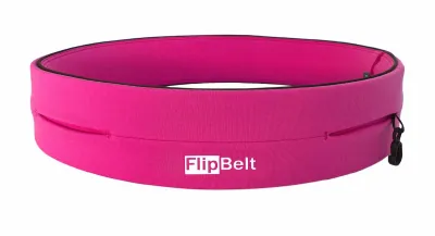 FlipBelt Running & Biking & Travel Waist Belt - Hot Pink Medium. Made in USA