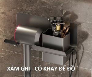 Giá Treo Máy Sấy Kệ Treo Máy Sấy Có Chỗ Treo Ổ Cắm Phù Hợp Với Mọi Loại Máy Dán Tường Thông Minh