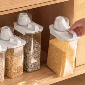 UNITEN PET Food Storage Container: Airtight Can Storage Jar & Rice Oatmeal Cereal Grain Storage Tank