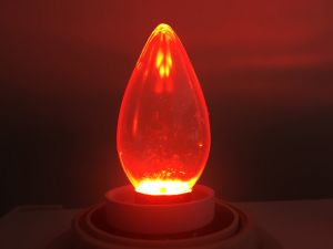 Altar Light Bulb 10PCS E12 Transparent Cover Red Small LED Bulbs Screw Base