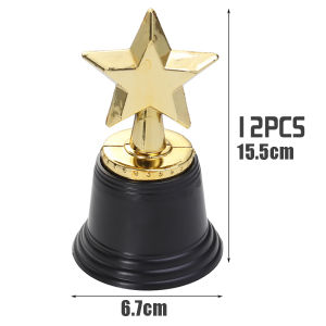 12Pcs Mini Star Trophy Awards Mini Golden Trophies For Party Celebrations Ceremony