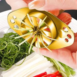 BAGUO(霸果) 304 Stainless Steel Green Onion Slicer Multi-functional Food Grade Vegetable Cutter High Quality Non-slip Handle Scallion Cutting Tool Household Use