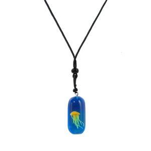 Multipurpose Glowing Jellyfish Pendant Necklace Featuring Luminous Designs Accessory for Unique Ocean Inspired Styles