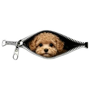 GOUPO Scratch Covering Cat Car Sticker Waterproof Zipper Design Pet Car Decoration Sticker Electric Car Decoration Car Glass
