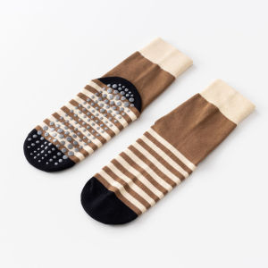 Fashion stripes socks for women yoga Pilates fitness socks anti-slip Color matching Floor Aerobics Sport Long tube Dancing Indoor socks