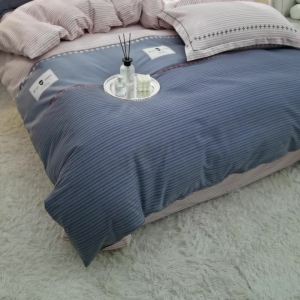 Thickened Pure Cotton Four-Piece Set 100% 100% Cotton Brushed Bed Sheet Duvet Cover Four Seasons Universal Wedding High-end Bedding LZD