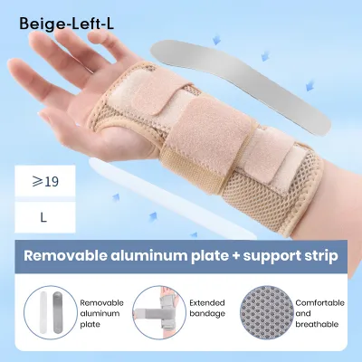 Protective Wrist Support Carpal Tunnel Wrist Brace Support with Metal Splint Stabilizer Helps Relieve Tendinitis Arthritis Carpal Tunnel Pain Relief Brace