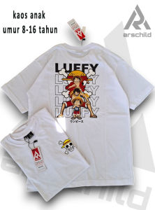 baju kaos distro anak laki laki sablon depan belakang d luffie series