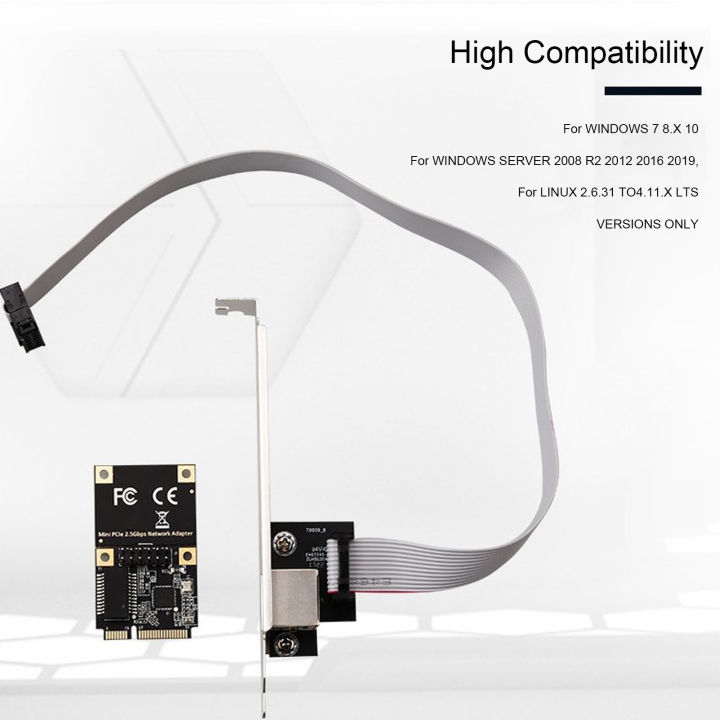 Carte Réseau Mini PCIe 2.5G Gigabit Ethernet Realtek RTL8125BG