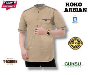 Koko Premium Arbian Motif Patchwork Katun Nyaman - Fashion Pria Muslim Modern