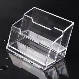 538TD Durable Simple Office Supplies Home  Decoration Table Organizer Name Card Rack Card Display Shelf Cards Display Stand Business Card Container