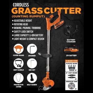Cordless Grass Trimmer 21V LXT Set BLACKFOOT Mesin Potong Rumput Baterai Taman PT.1.9.1.661