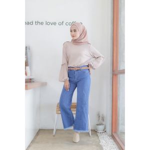 KULOT JEANS HIGHWAIST KULOT JEANS CELANA PANJANG WANITA JEANS WANITA CELANA KEKINIAN