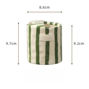 BESTOURO 350ML Ly cà phê sọc Vẽ tay Phong cách retro Cốc sữa ăn sáng Phụ kiện cốc nước Cốc cà phê