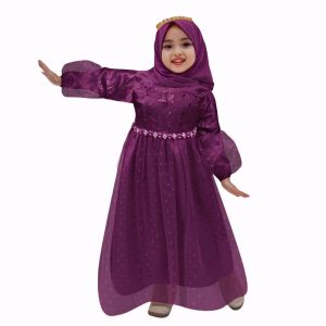 Gamis anak perempuan Meliana 3-11thn  gamis anak mahogany perempuan  gamis anak perempuan 3 4 tahun