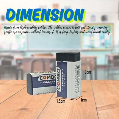 Penghapus Kecil / Penghapus Pensil / Penghapus Hitam / Eraser CER 40 Combo (40 pcs)