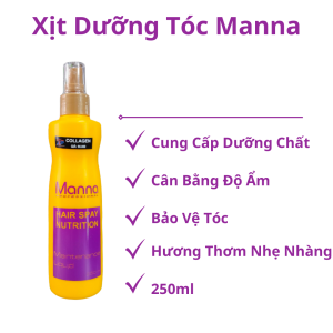Xịt dưỡng tóc Manna siêu thơm  bảo vệ và dưỡng tóc - 250ml.