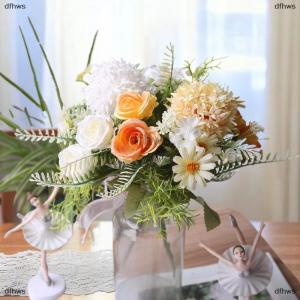[COD] dfhws ดอกไม้ประดิษฐ์1ชิ้นสำหรับงานแต่งงานบ้านห้องนอนช่อดอกไม้เจ้าสาวแจกันดอกไฮเดรนเยียสำหรับกลางแจ้ง