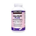 Canada kirkland kland Calcium carbonate magnesium zinc D3+K1 calcium tablets 500 tablets 加拿大kirkland柯克兰碳酸钙镁锌D3+K1中老年钙片500粒. 