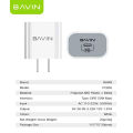 IDEAL1 PC850 Bavin Wall Charger 20W PD Adapter Flash Single Head TYPE-C PD20W USB C For iPhone 15. 