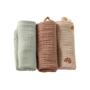 3Pcs Cotton Square Towel for Baby Fashionable Newborns Mouth Wipe Cloths Reusable Nursing Bib Infant Burping Cloths