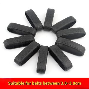 10pcs Set Genuine Mens Leather Belt Ring Belt Buckle Loop Fixing Tail Accessories Buckle Keychain Leather Ring Width 4cm