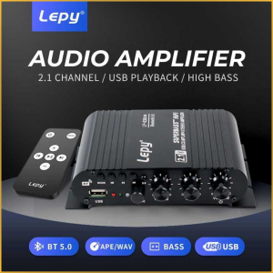 PROMO Lepy Audio Amplifier Bluetooth Super Bass Subwoofer Mini Usb HiFi Sound Remote Siap Pakai - LP