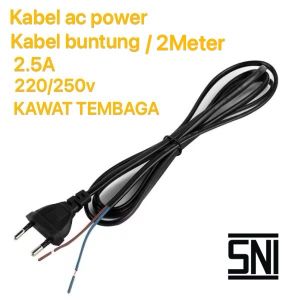Kabel Power /Kabel Listrik AC 220V Kabel Buntung /Kabel Tembaga/2m