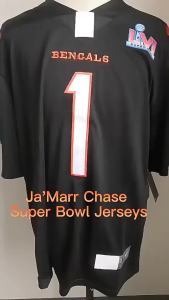 NFL เสื้อบอลมะกอกเสือ9สีดำสีส้ม bengals Joe burrow JERSEY