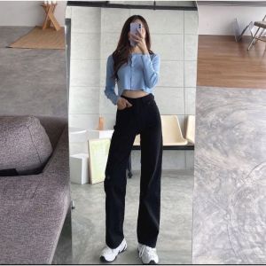 Tifiity Highwaist Jeans Kulot Wanita Loose / PLAINLOOSE